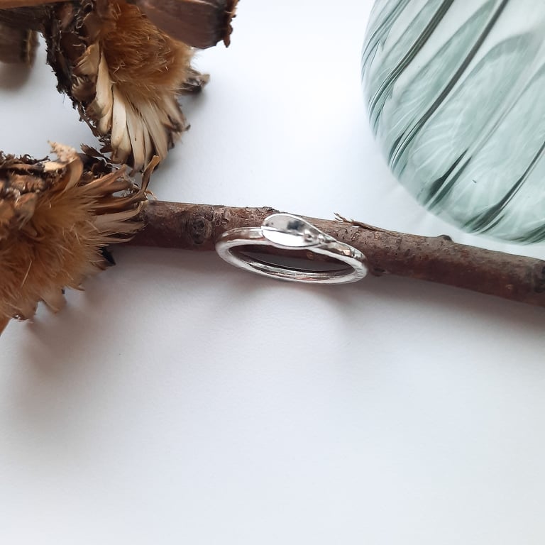 Fine Silver Leaf Ring
