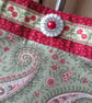 Green, Cream & Red Paisley Handbag - Image 2
