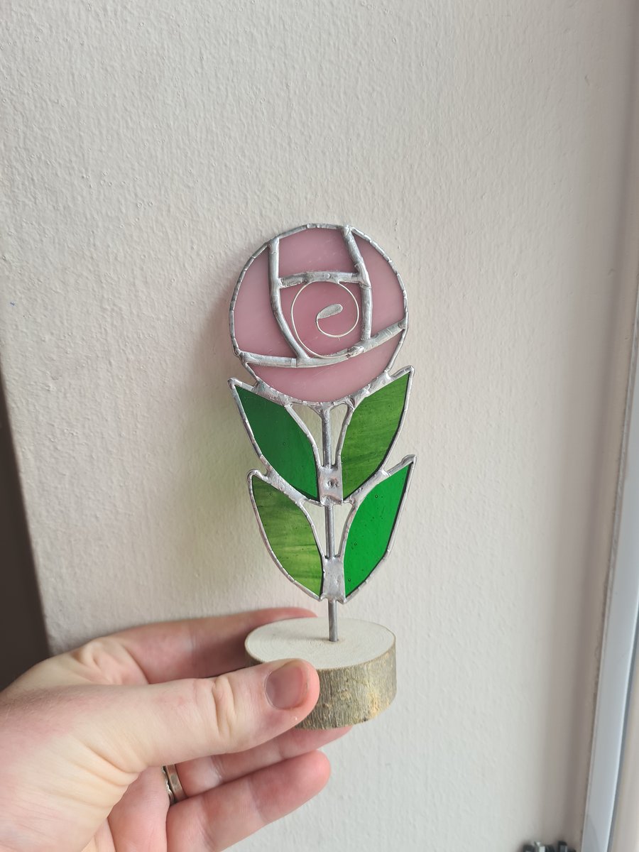 Stained glass rose