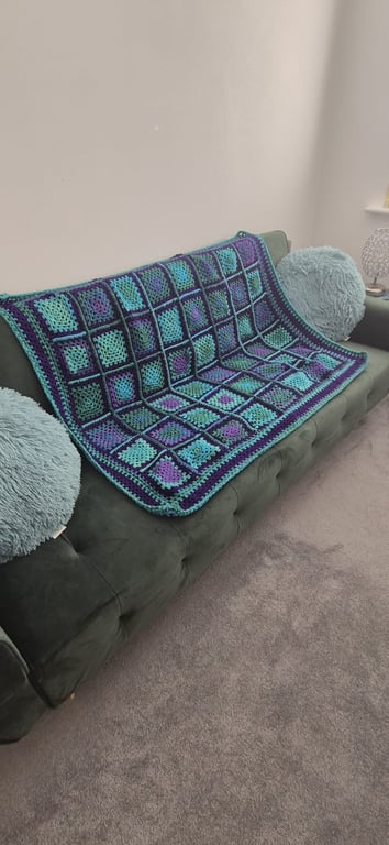 Beautiful handmade crochet blanket