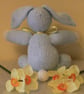 Hand Knitted Blue Wuffy Bunny - Image 2