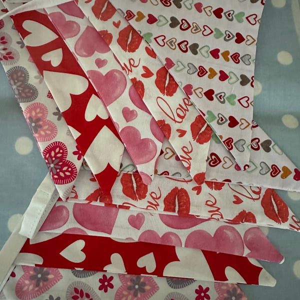 Valentines, Love Heart, Pink, Red Bunting