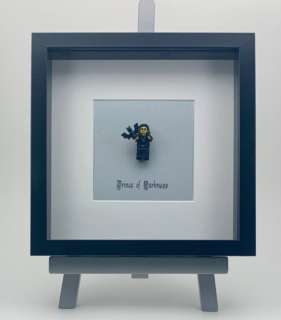 Ozzy Osbourne  - custom  mini Figure framed picture 25 by 25 cm