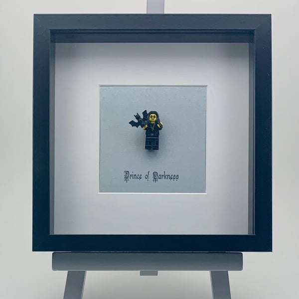 Ozzy Osbourne  - custom  mini Figure framed picture 25 by 25 cm