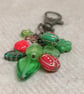 Red and green ladybird bag charm - Image 3