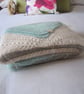 Large Green and Beige Throw, Hand Crocheted, Sofa Throw, Bed Throw, New Home  - Image 8