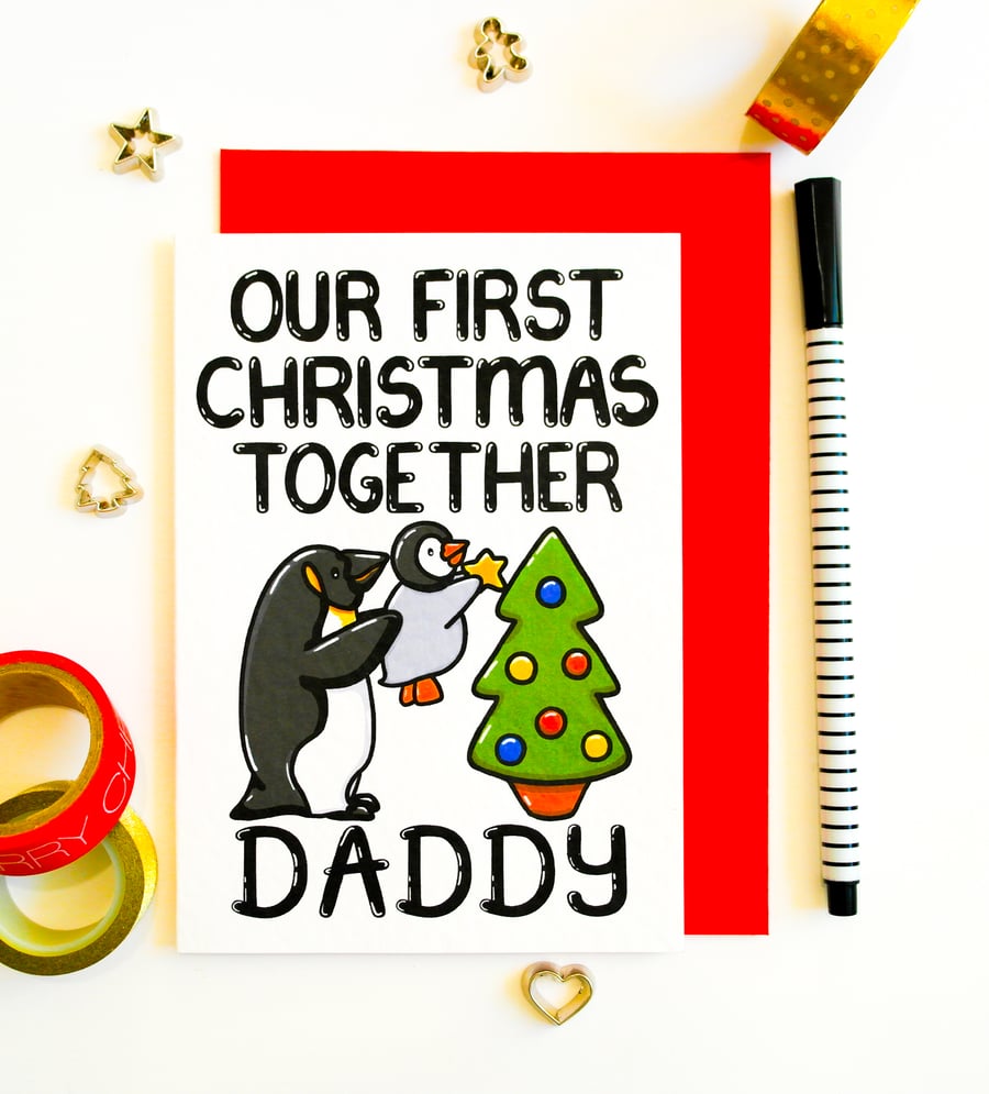 Our First Christmas Together Daddy Christmas Card