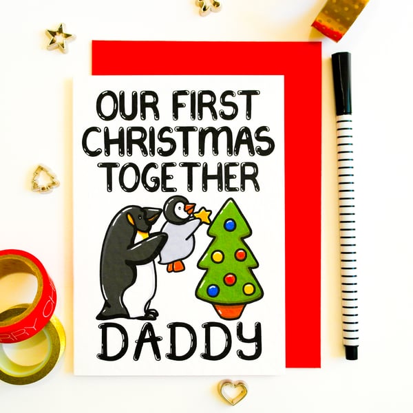 Our First Christmas Together Daddy Christmas Card