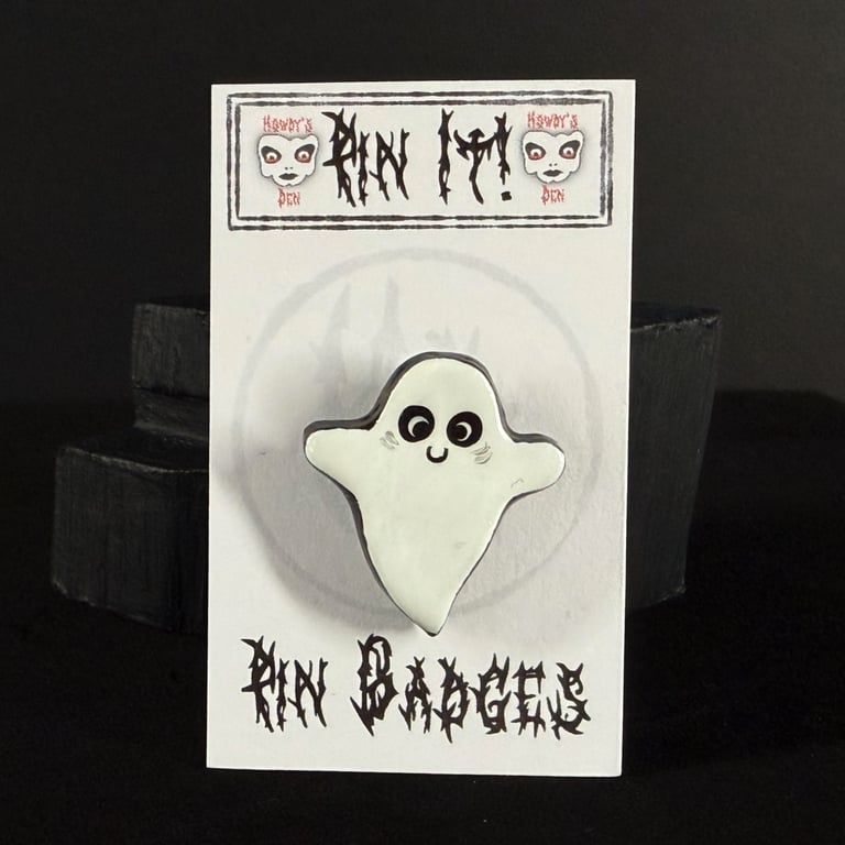 Pin It! Sheet Ghost Cold Porcelain Pin Badge 