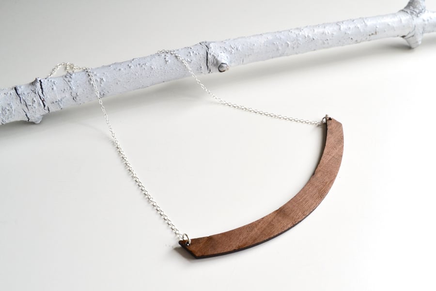 Wooden Arc Necklace