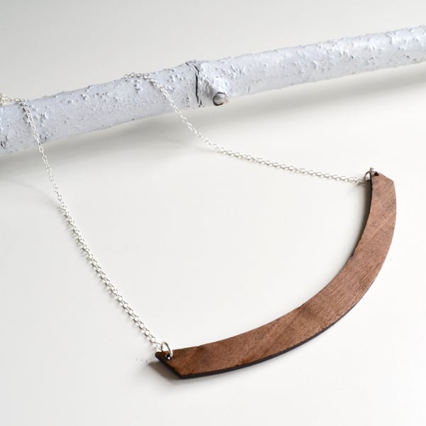 Wooden Arc Necklace