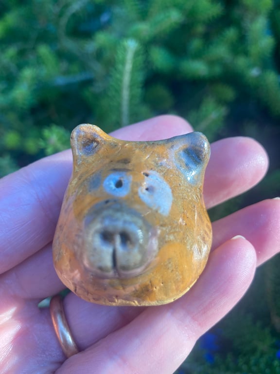 Ceramic 'Mummy Bear' animal head