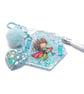 Flower Fairy Bag Charm or Keyring in Holographic Blue - Image 8