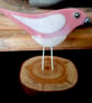 Artist made Fused Glass Little Bird.