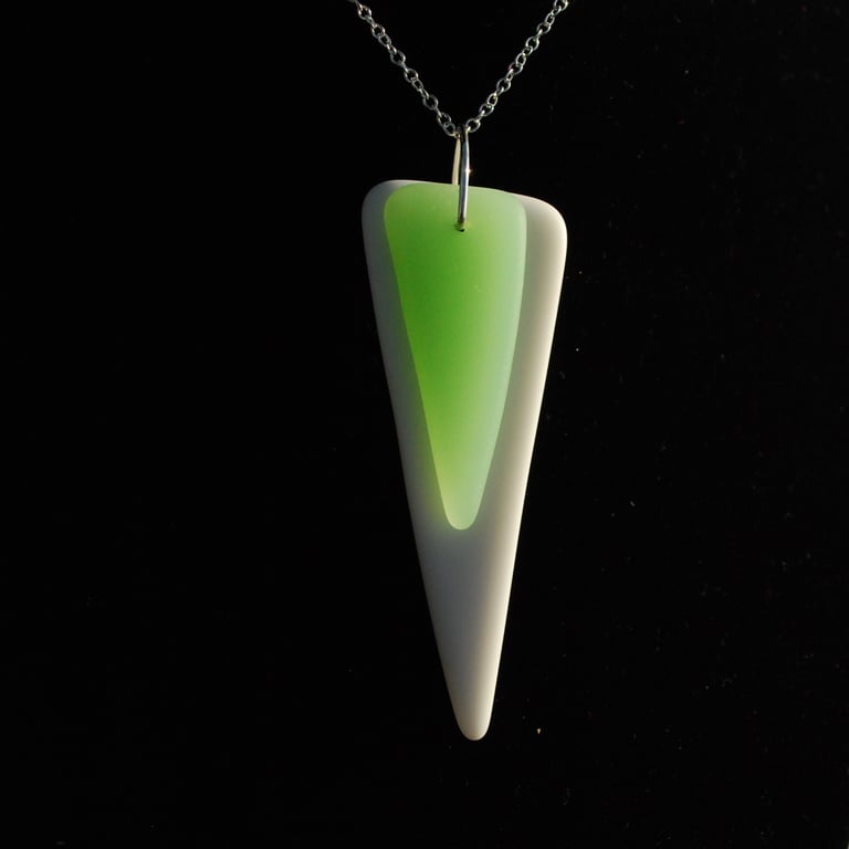 Stunning double glass pendant