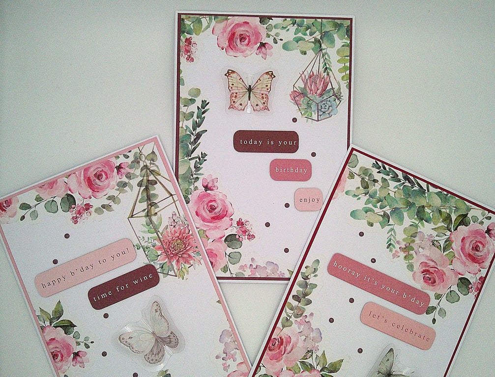 Set of 3 Birthday Cards
