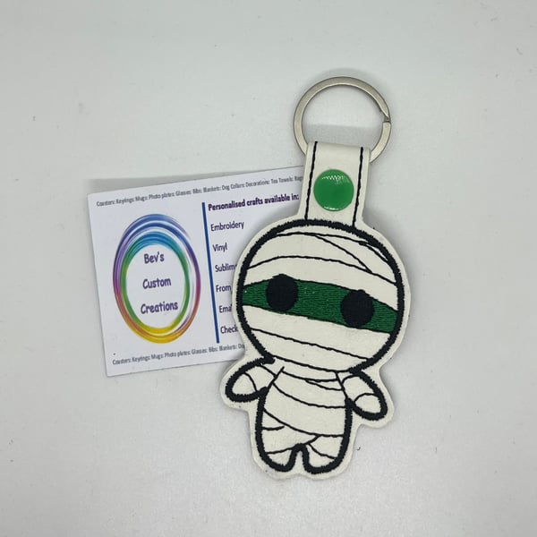 Embroidered Mummy Keyring