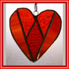 Love Heart (Diamond) 8cm - Stained Glass Suncatcher