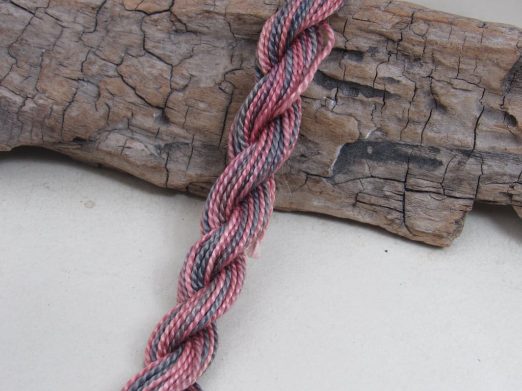 15m Natural Dye Space Dyed Red - Purple Cotton Perle 5 Thread Floss