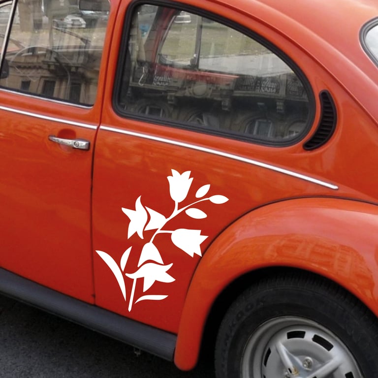 Flower Vinyl Car Sticker Decal Girly sticker Bluebell For Car