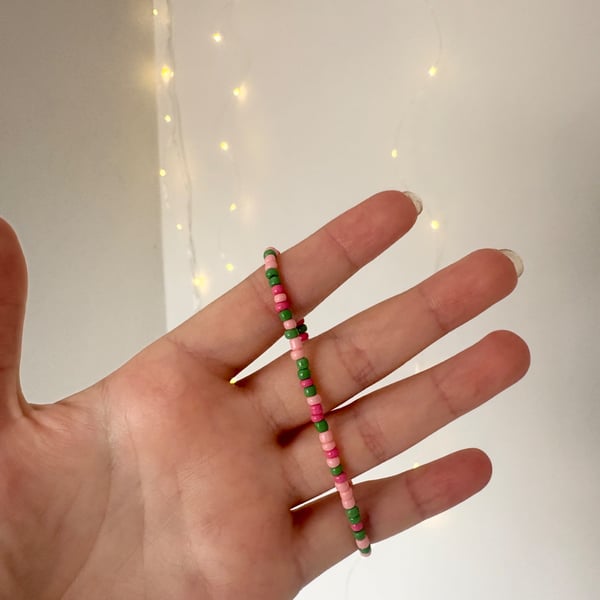 Watermelon Single Beaded Bracelet