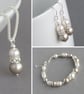 Champagne Pearl Drop Necklace - Beige Bridesmaid Gifts - Wedding Jewellery - Image 4