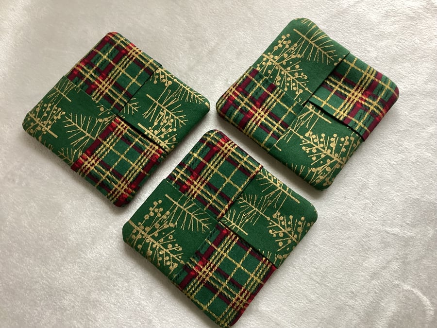 Christmas Wine Glasses coasters, set of coasters, wine, Christmas .