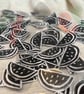 Linocut Watermelon sticker for Palestine solidarity