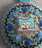 Hand Embroidered Sewing Bag Charm or Keyring - Image 2