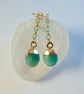 Teal Mountain Jade & Apatite Earrings, Birthday, Anniversary, Gifts For Her - Image 3