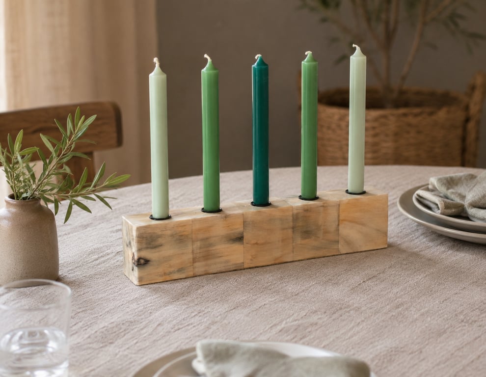 Dinner Candle Holder Upcycled Dining Table Decor 