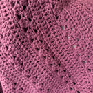 Handmade Extra Large Crochet Throw - Dusky Purple