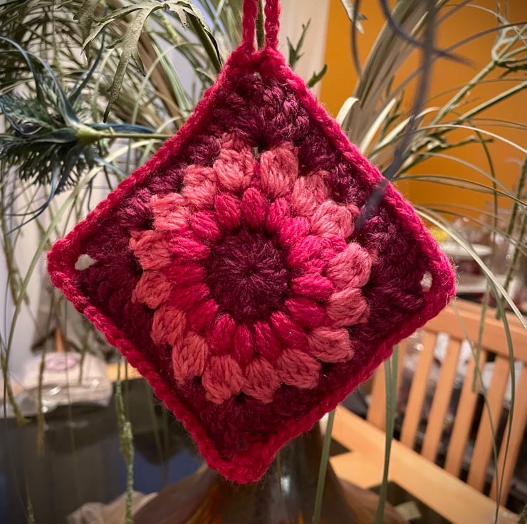 Crochet lavender bags on sale