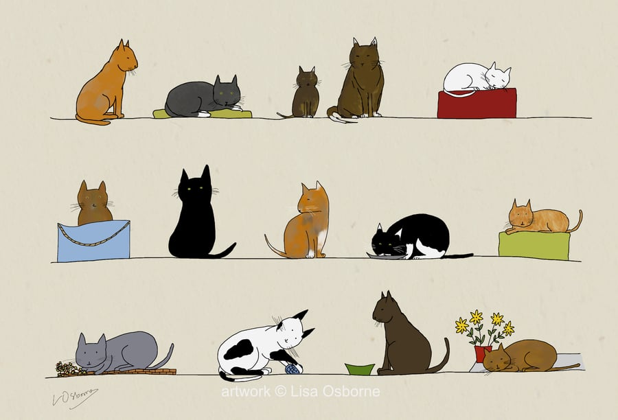Cats - art print