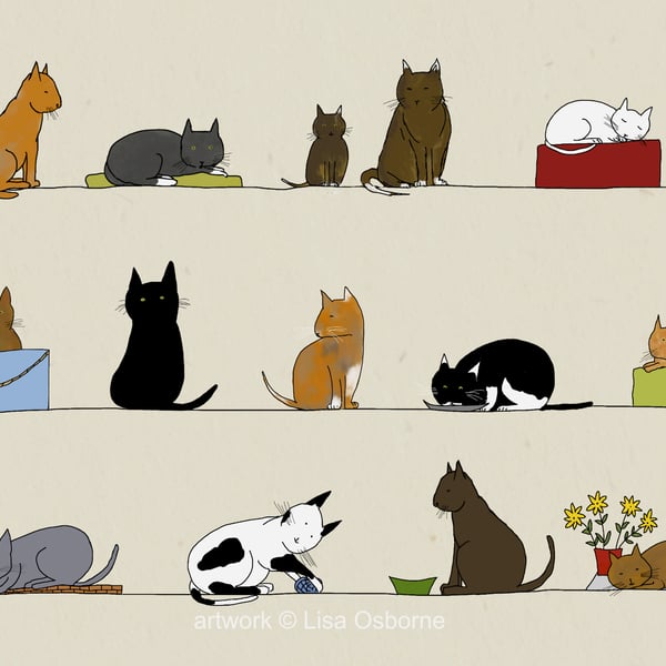 Cats - art print