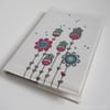 embroidered floral notebook with A6 sketchbook