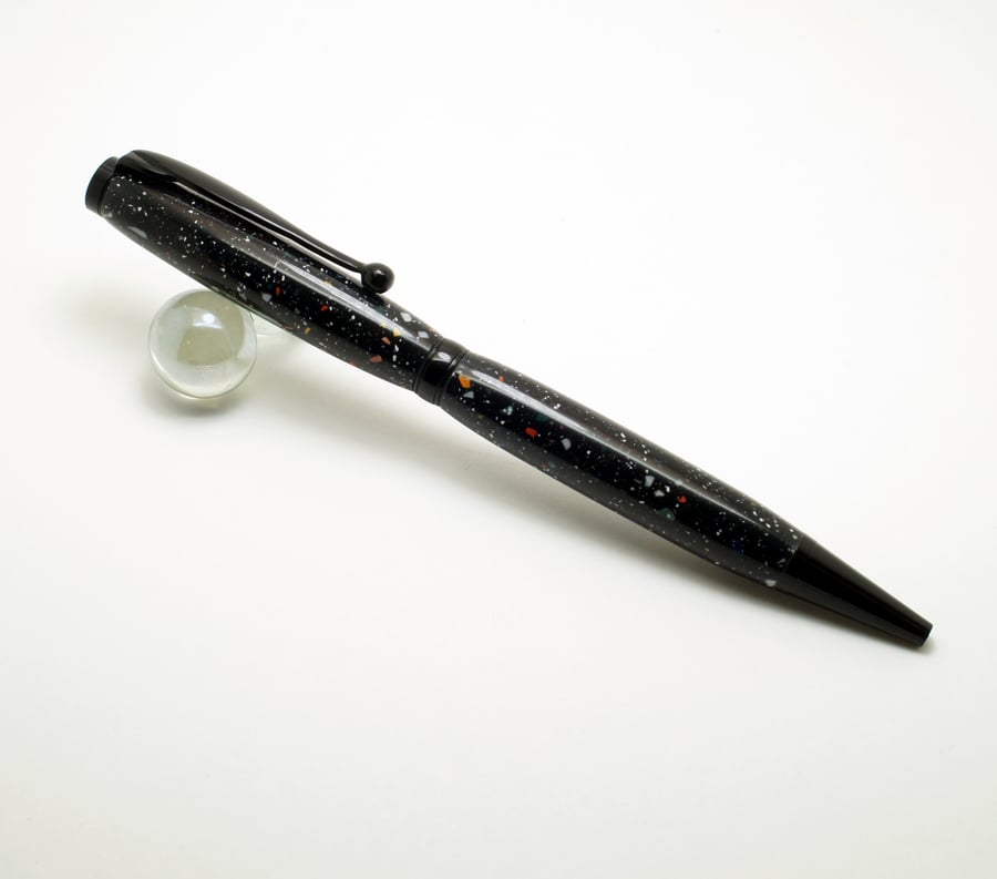 Slimline pen dressed in corian