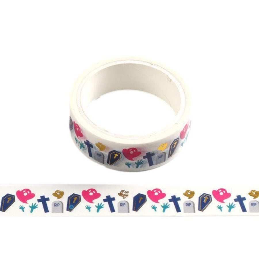 Colourful Vampire Washi Tape Great for Kids Crafts Halloween 15mm x 5 Meters Eco