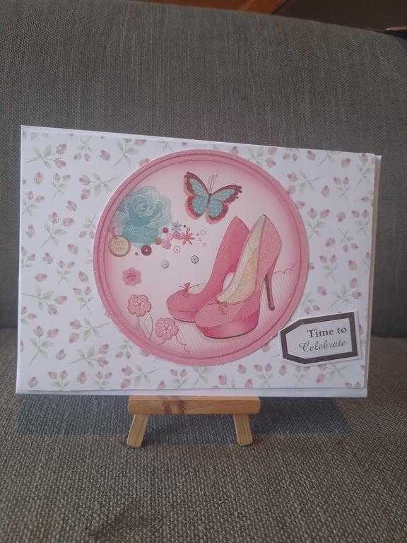 Party girl birthday card handmade