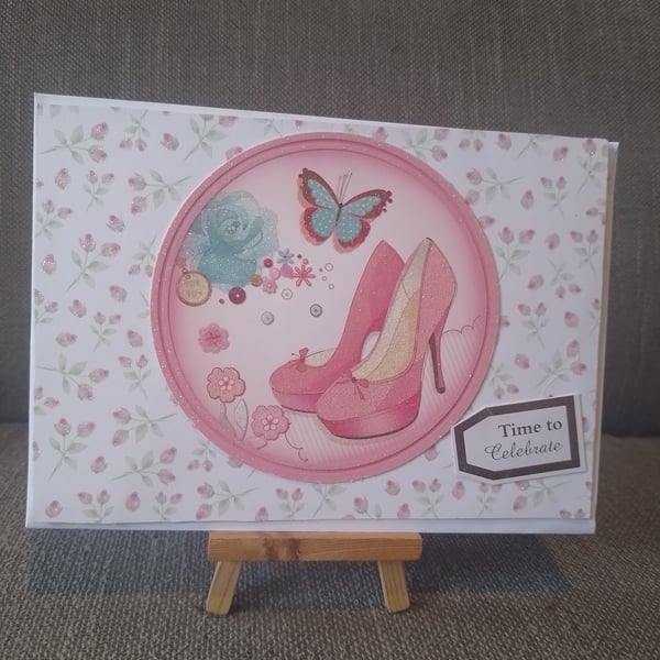 Party girl birthday card handmade