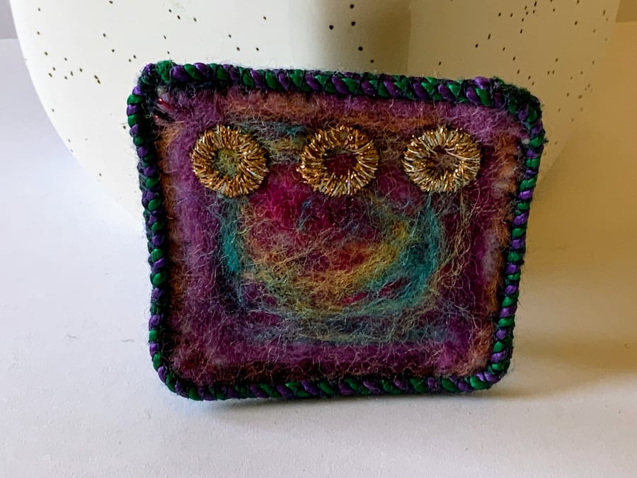 Merino Wool Felted Brooch