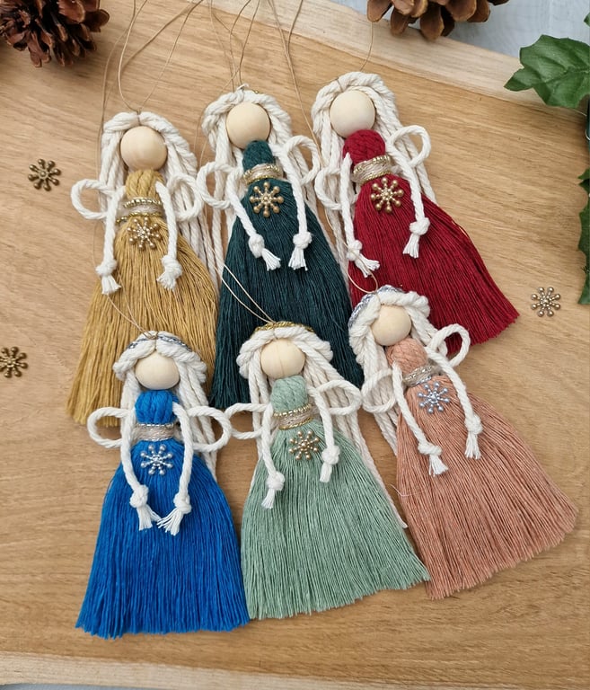 Macrame Fairy - Christmas tree decorations - Cotton Ornaments