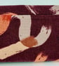 Handmade burgundy cotton canvas twist lock wallet with card slots and coin purse - Image 2