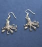 Handmade Octopus Earrings; Cast From Recycled Pewter - Anti-Tarnish. Marine Sea  - Image 2