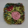 Embroidered Brooch - Dusky Pink Roses