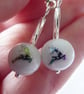 Christmas Bauble Multi colour Leaping Reindeer Earrings  - Image 3