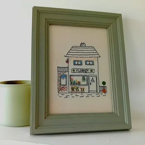 Hand Embroidered Framed Picture