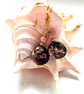 Rhodanite & Rhodochrosite Gold Plate Earrings - Image 2