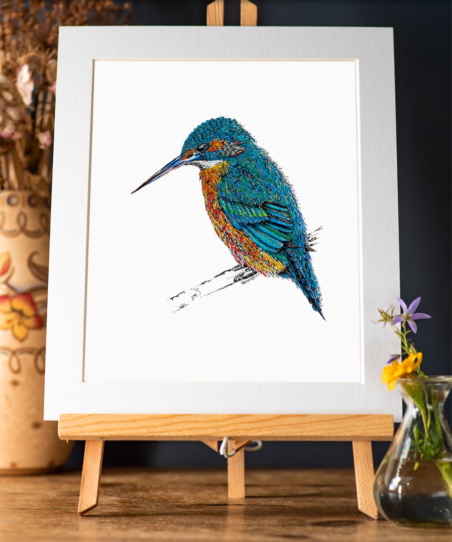 2 x Art Prints Offer (Kingfisher & Blue tit)
