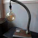 A vintage industrial look bespoke lamp